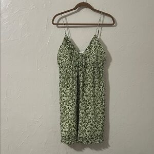 Abercrombie & Fitch Green Leaf Print Mini Dress